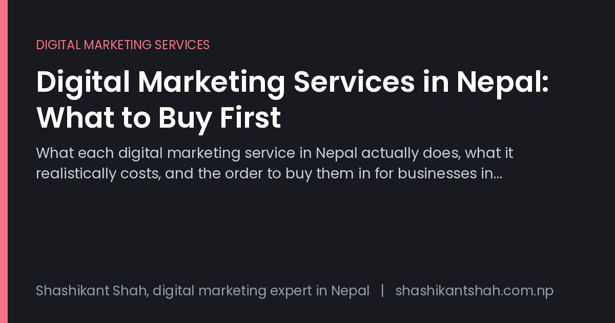 Illustration of digital marketing services compared for businesses in Nepal